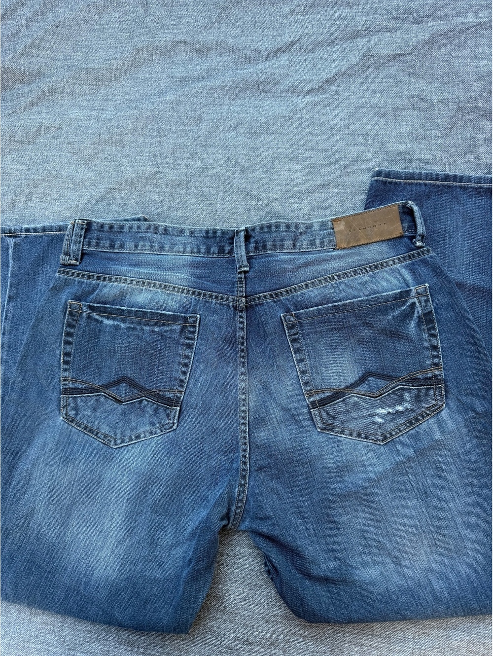 Sean John Relaxed Fit Men's Y2K Blue Denim Jeans 38x30